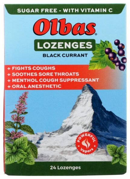 olbas maximum strength black currant lozenges pack