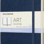 moleskine art sketchbook plain sapphire blue 104 pages image