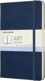 moleskine art sketchbook plain sapphire blue 104 pages image
