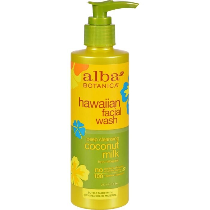 alba botanica hawaiian coconut milk face wash image