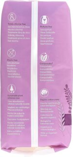 natracare regular maxi pads organic & natural pack