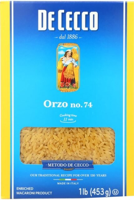 de cecco semolina pasta orzo no 74 pack