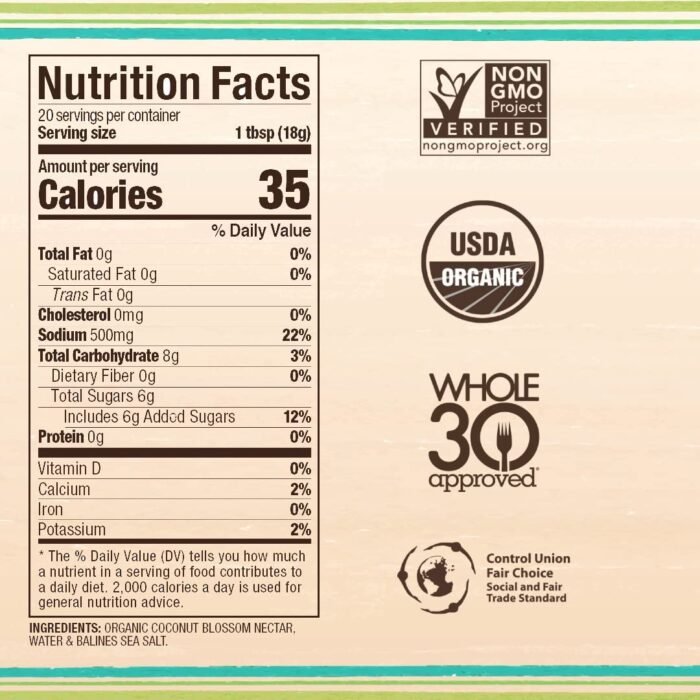 big tree farms organic coco aminos liquid coconut 10 fi