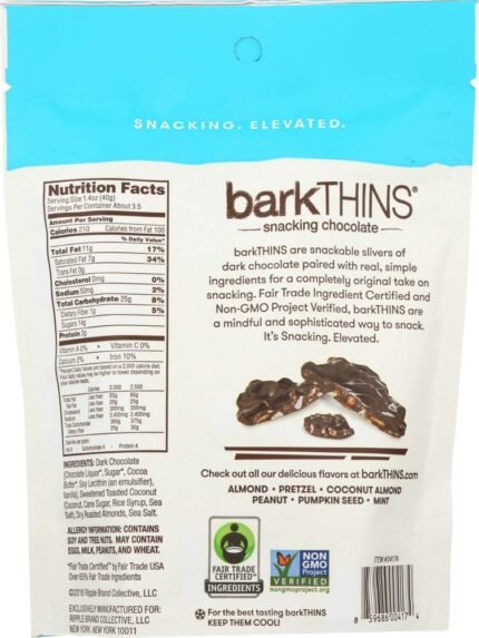 barkthins dark chocolate coconut almonds pack image