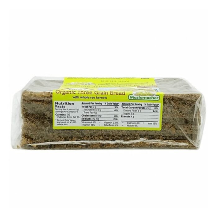 mestemacher organic three grain bread pack image