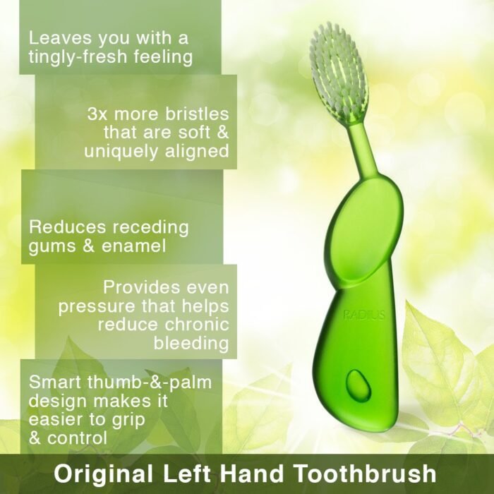 radius left hand toothbrush soft big brush pack