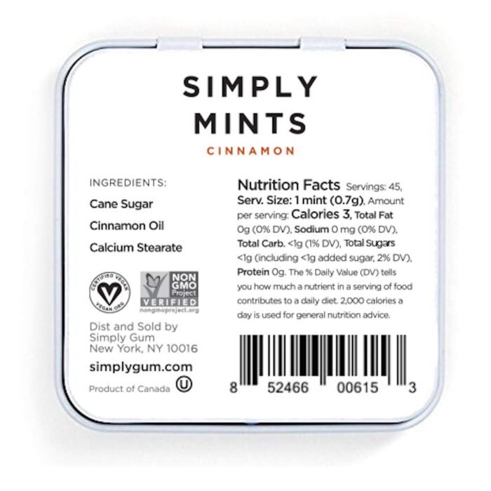 simply mints chinnamon