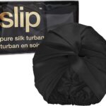 slip pure silk turban black