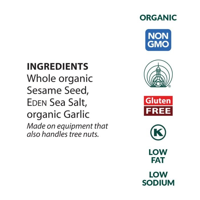 eden organic garlic gomasio sesame salt
