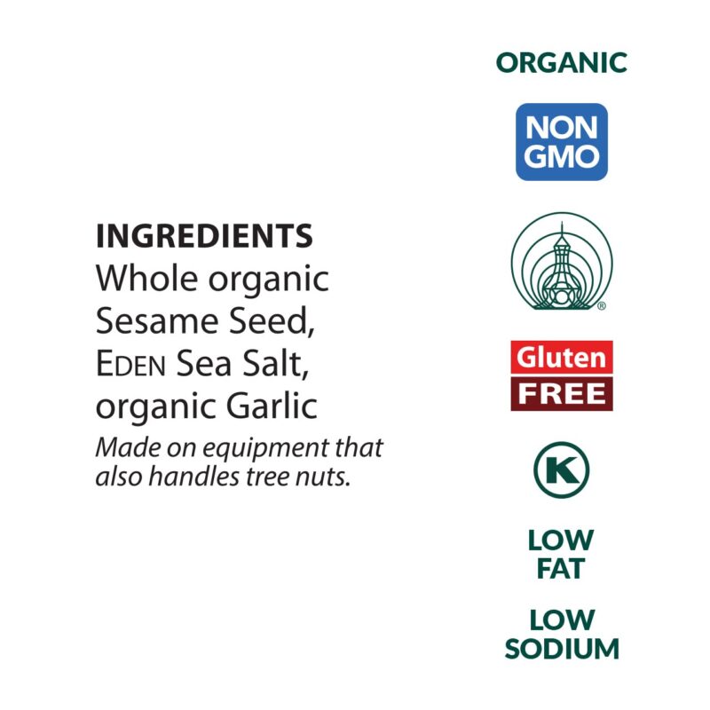 eden organic garlic gomasio sesame salt