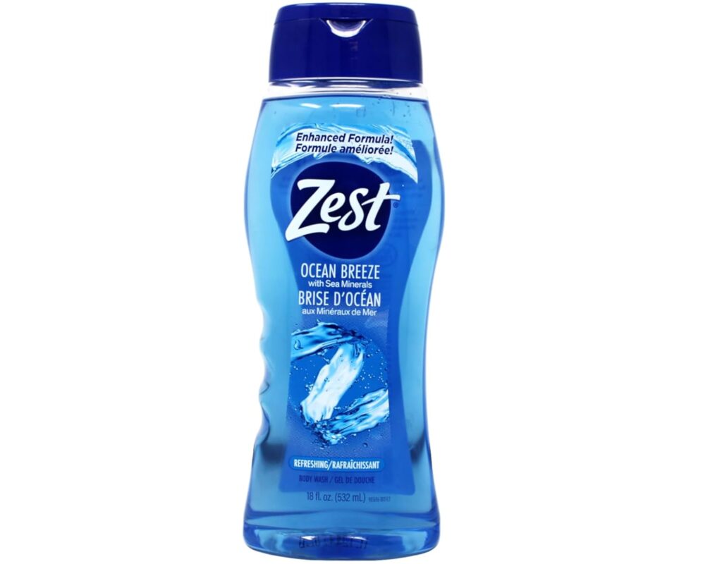 zest ocean breeze body wash