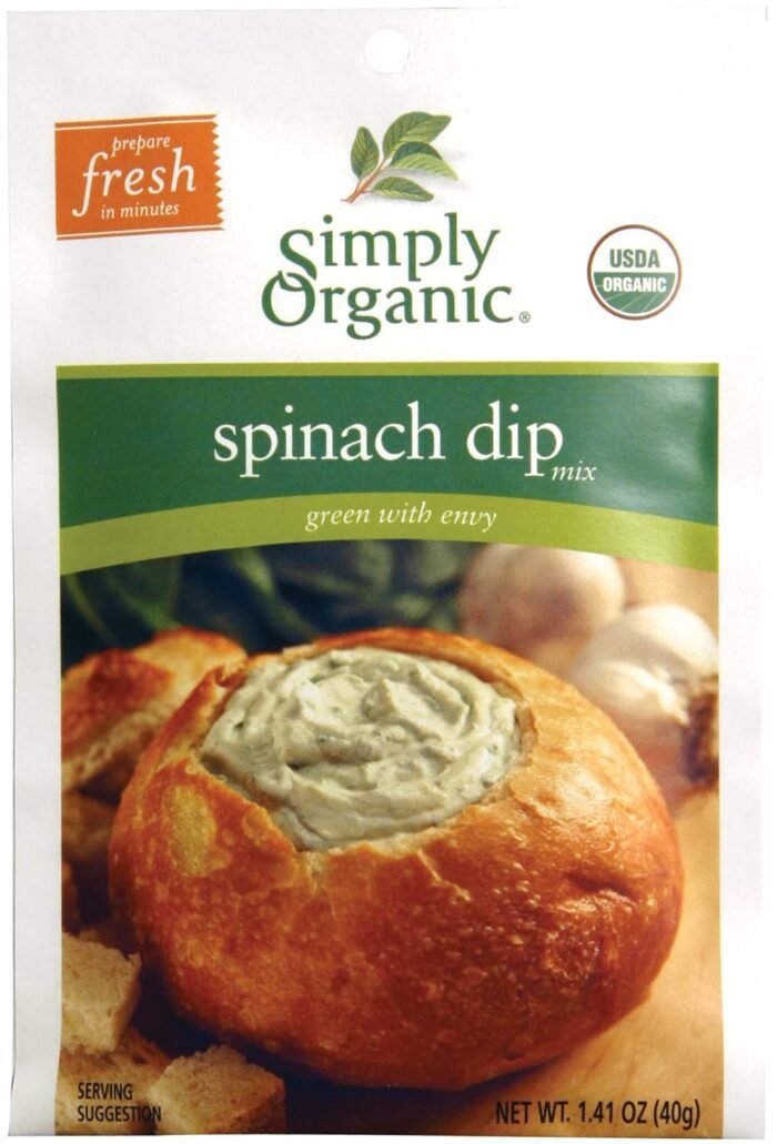 simply organic spinach dip mix image