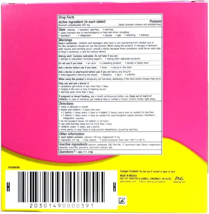 pepto bismol chewables chewables dispenser pack