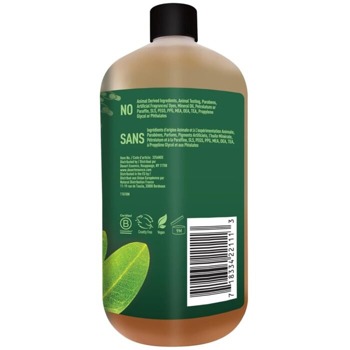 desert essence face wash with tea tree oil bottle image