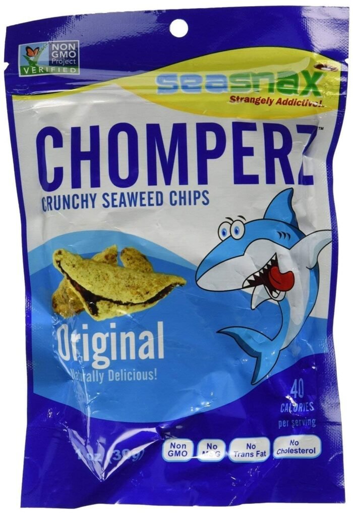 seasnax chomperz original seaweed chips pack