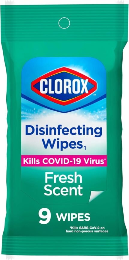 clorox travel disinfecting wipes fresh scent 9 count pack image