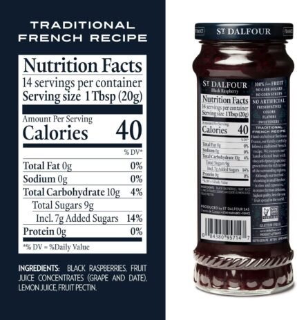 st dalfour fruit spread deluxe black raspeberry