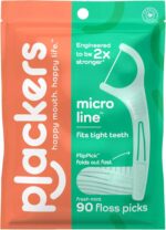 Plackers Micro Mint Dental Floss Picks, 90 Ct