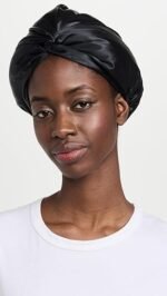 slip pure silk turban black