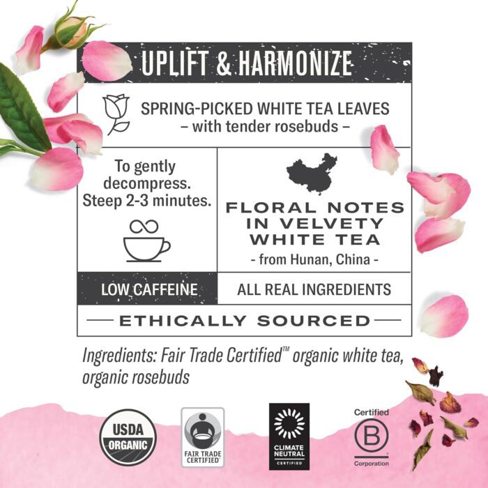 numi organic white rose tea pack