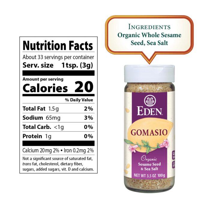 eden gomasio sesame & sea salt seasoning image