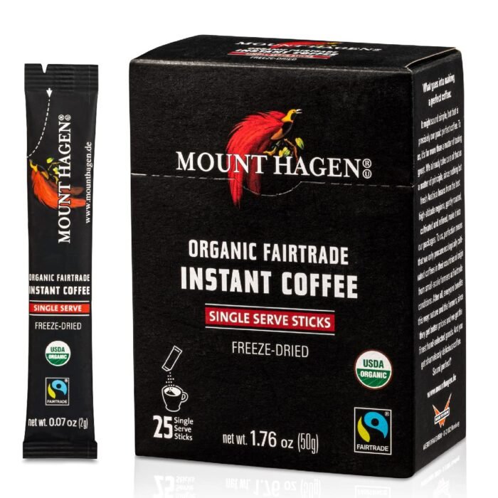 mount hagen single serve instant coffee pack