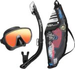 tusa sport serene mask and dry snorkel set black image