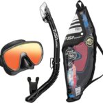 tusa sport serene mask and dry snorkel set black image