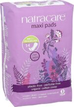 natracare regular maxi pads organic & natural pack