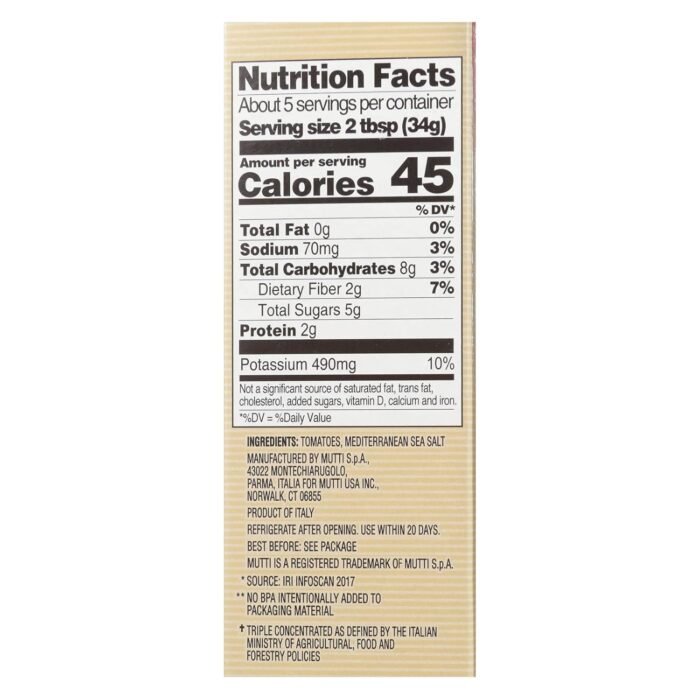 mutti triple concentrated tomato tube paste pack