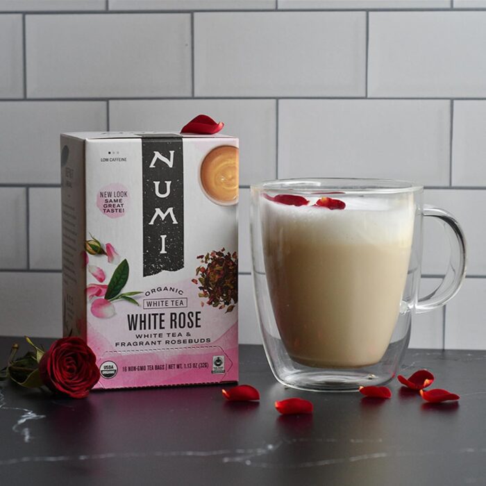 numi organic white rose tea pack
