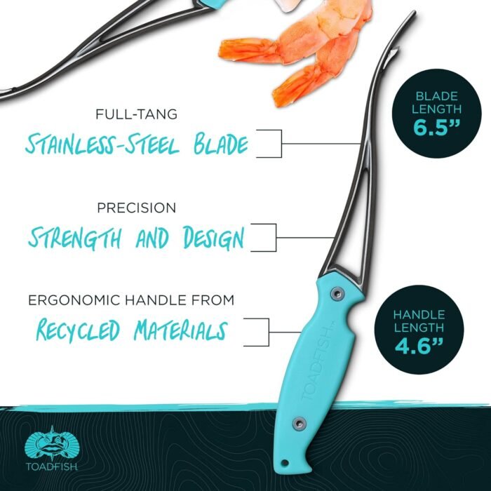 Toadfish Shrimp Deveiner Tool . Prawn & Seafood Peeler