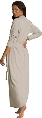 Barefoot dreams cozychic lite long robe silver image