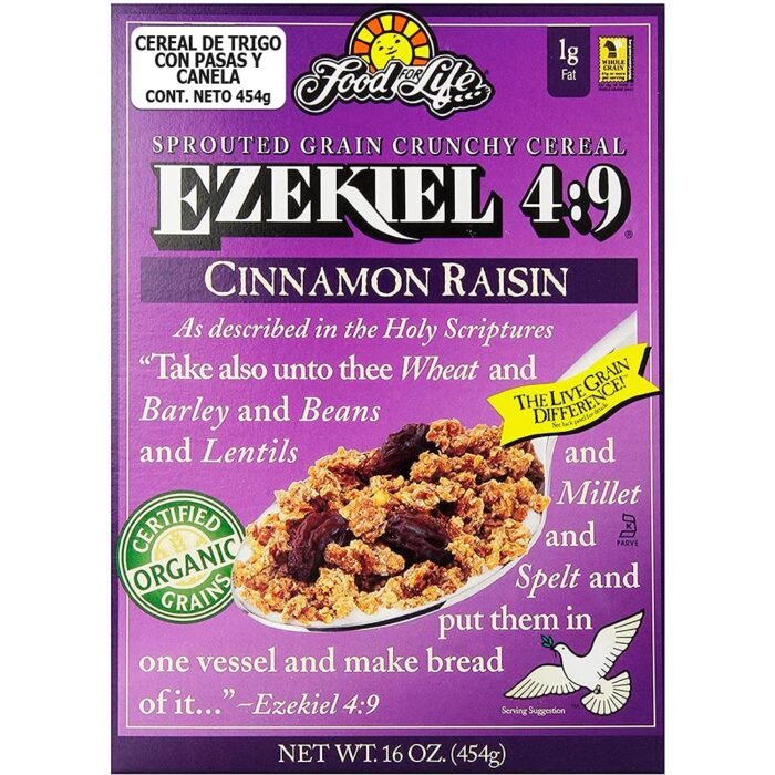 food for life ezekiel 4.9 cereal cinnamon raisin pack