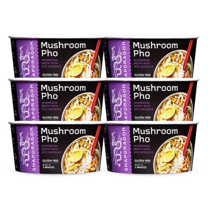 snapdragon mushroom vietnamese pho soup bowl