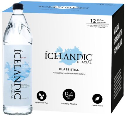 icelandic glacial spring water glass still