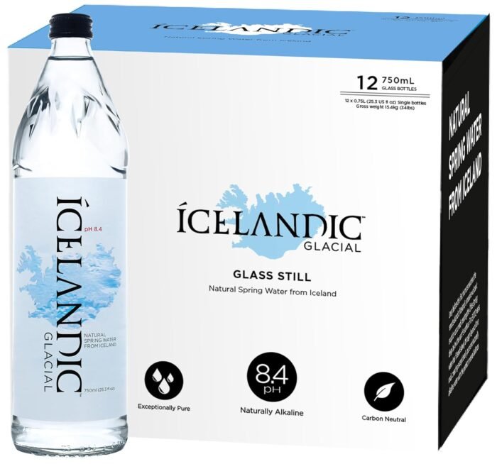 icelandic glacial spring water glass still