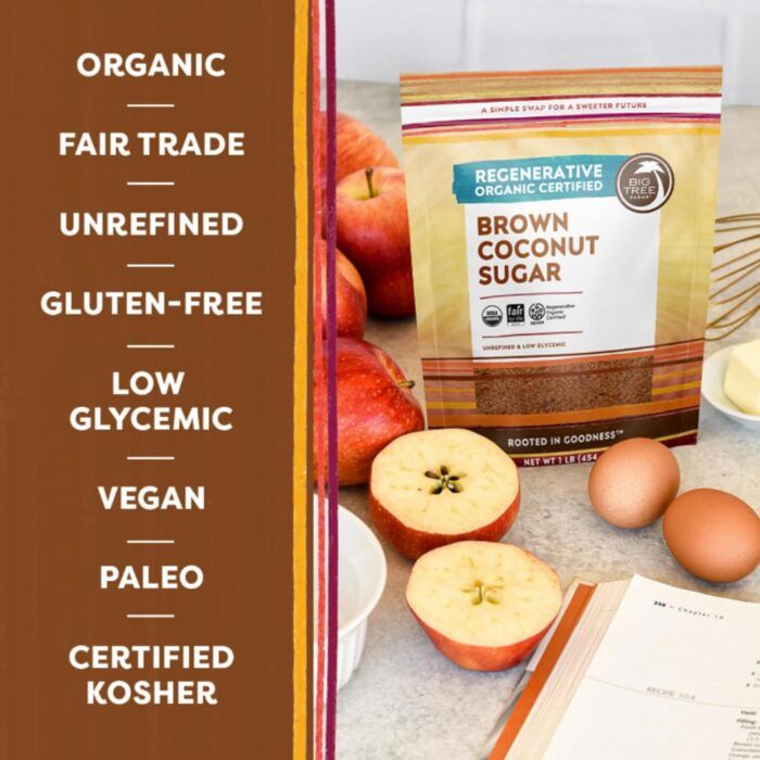 big tree frams organic brown coconut sugar pack