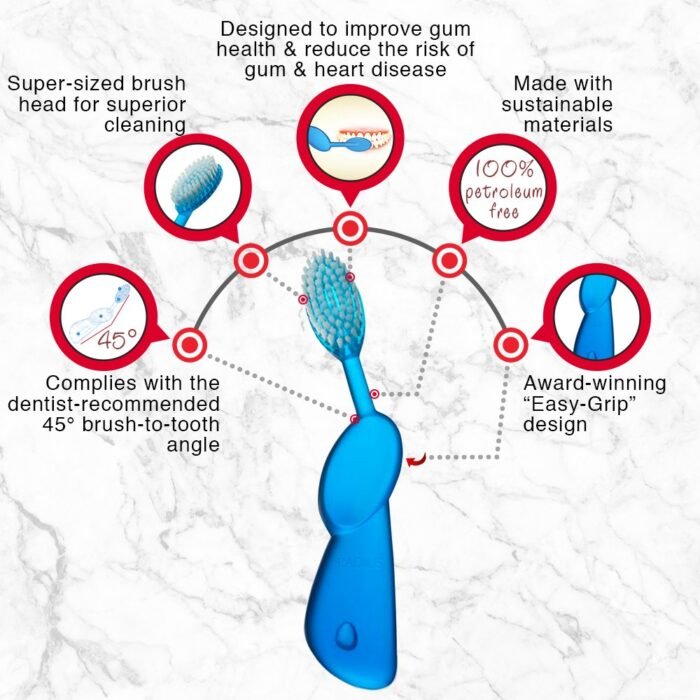 radius left hand toothbrush soft big brush pack