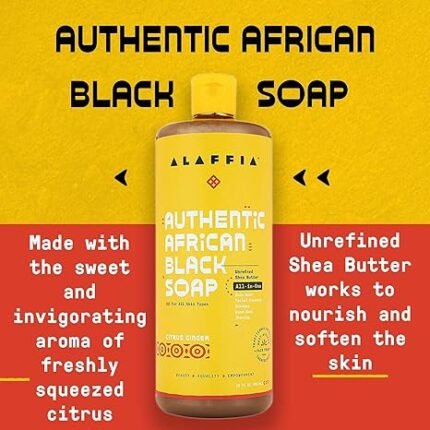 alaffia skin care african black soap citus ginger