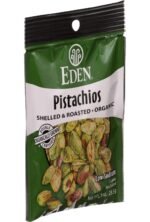 eden organic shelled and dry roasted pistachios pack