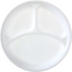 corelle winter frost white divided luncheon plate image