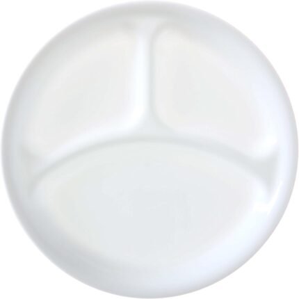 corelle winter frost white divided luncheon plate image