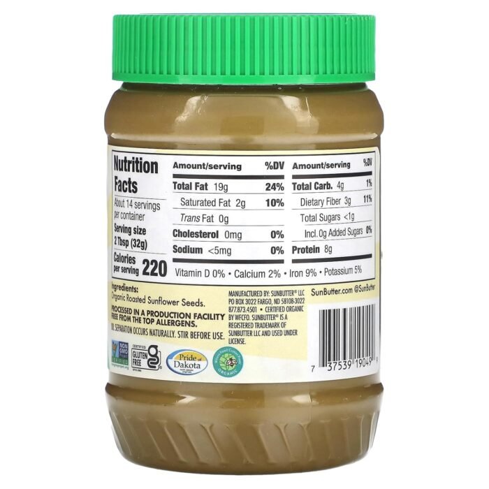 sun butter organic sunflower butter