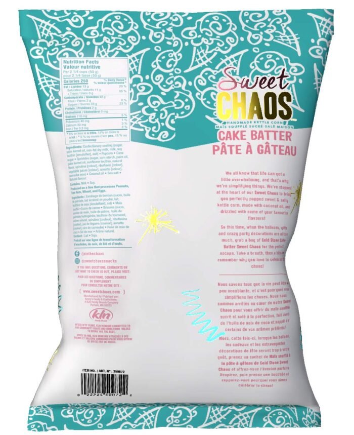 sweet chaos cake batter kettle corn pack image