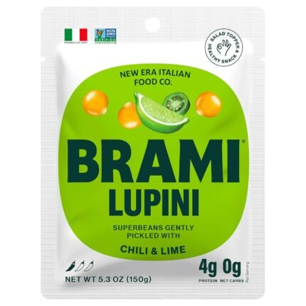 brami lupini beans snack chili & lime pack