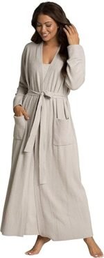 Barefoot dreams cozychic lite long robe silver image