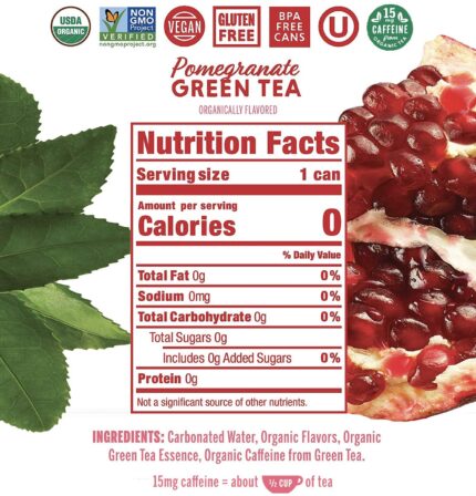 nixie pomegranate green tea sparkling water image