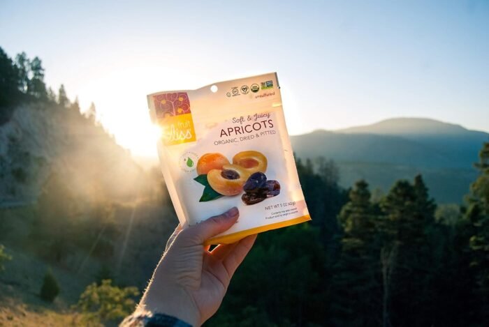fruit bliss organic dried apricots fruit snacks pack
