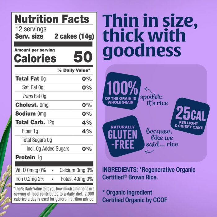 lundberg organic thin stackers salt free pack